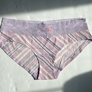Victoria’s Secret light purple with stripes low-rise hiphugger